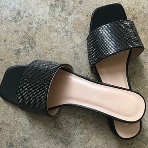 Black Sparkle Sandals/ heels